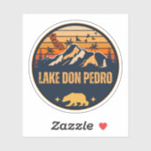 Sticker Lac Don Pedro, Californie (Feuille)