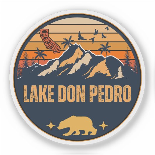 Sticker Lac Don Pedro, Californie (Devant)