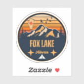 Sticker Lac Fox, Alberta (Feuille)