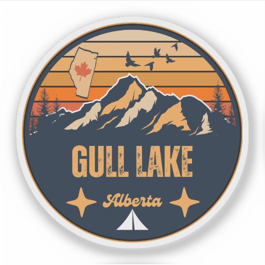 Sticker Lac Gull, Alberta (Devant)
