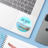 Sticker Lac Havasu Arizona Vintage (Ordinateur portable avec iPhone)