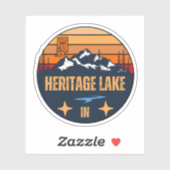 Sticker Lac Heritage, Indiana (Feuille)