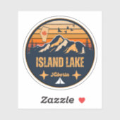 Sticker Lac Island, Alberta (Feuille)