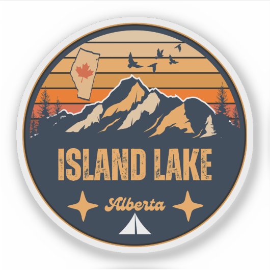 Sticker Lac Island, Alberta (Devant)