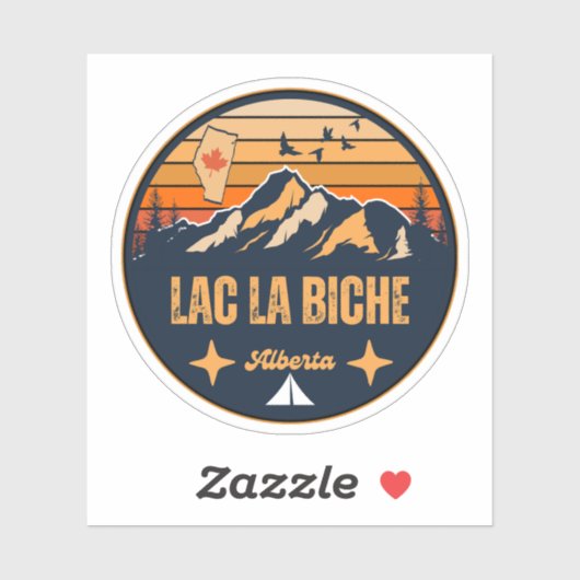 Sticker Lac la Biche, Alberta (Feuille)