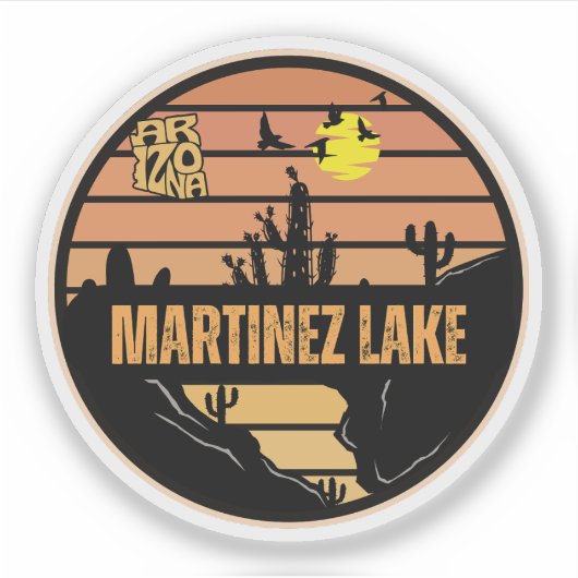 Sticker Lac Martinez, Arizona (Devant)
