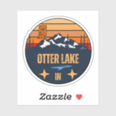 Sticker Lac Otter, Indiana (Feuille)