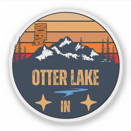Sticker Lac Otter, Indiana (Devant)