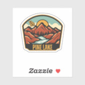 Sticker Lac Pine, Géorgie (Feuille)