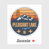 Sticker Lac Pleasant, Indiana (Feuille)