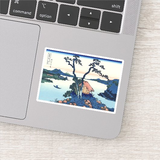 Sticker Lac Suwa dans la province de Shinano (Détail)