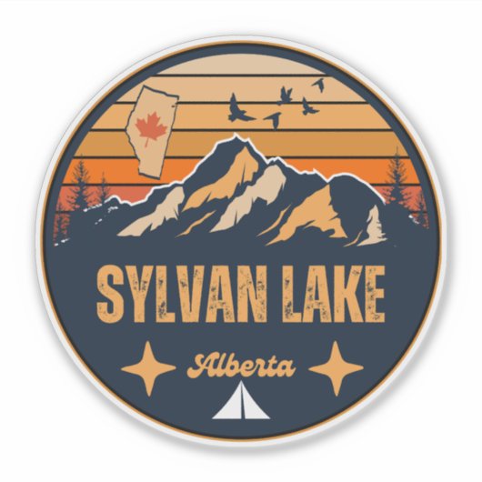 Sticker Lac Sylvan, Alberta (Devant)