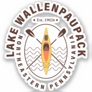 Sticker Lac Wallenpaupack Pennsylvanie Kayaking Fishing