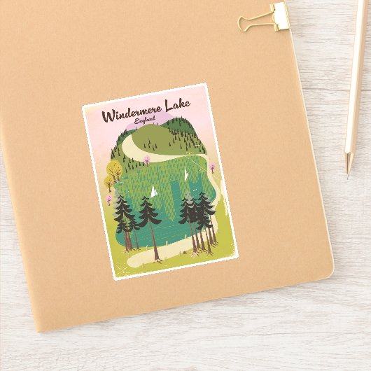 Sticker lac windermere poster Voyage (Carnet)