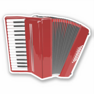 Sticker L'Accordion Rouge,