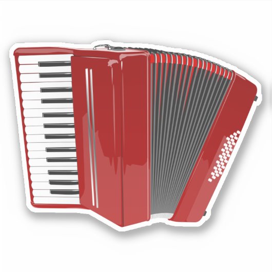 Sticker L'Accordion Rouge, (Devant)