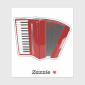Sticker L'Accordion Rouge, (Feuille)