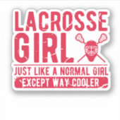Sticker Lacrosse Girl Gift - LAX femmes - Dames Lacrosse (Devant)