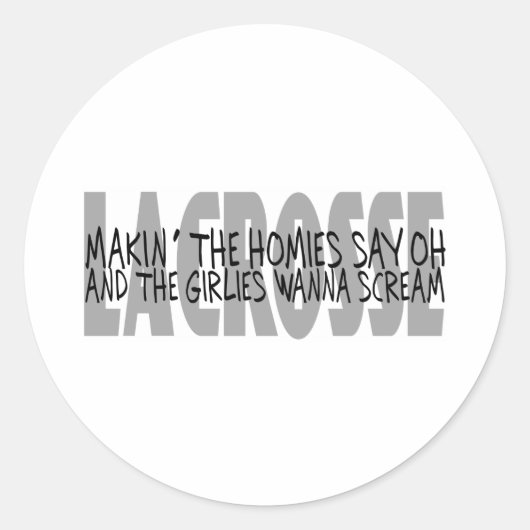 Sticker Lacrosse Humour Homes (Devant)