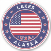 Sticker Lacs Alaska, lacs (Devant)