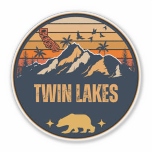 Sticker Lacs jumeaux (en), Californie
