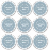 Sticker Lactose Sans Allergie Sûr Culinaire (Devant)