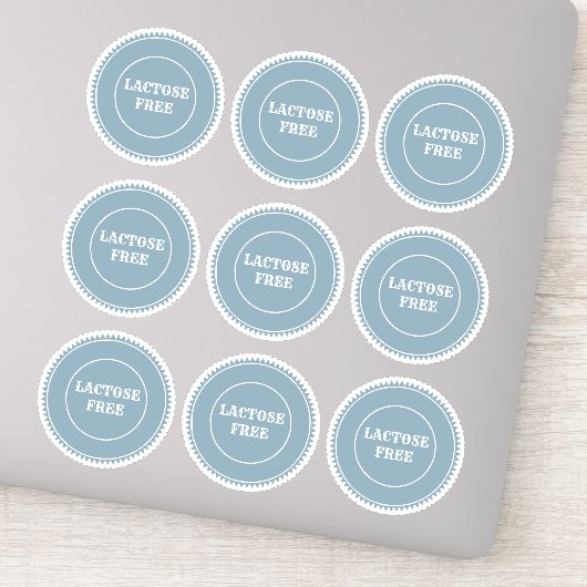 Sticker Lactose Sans Allergie Sûr Culinaire (Détail)