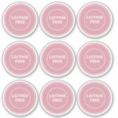 Sticker Lactose Sans Allergie Sûr Culinaire (Devant)