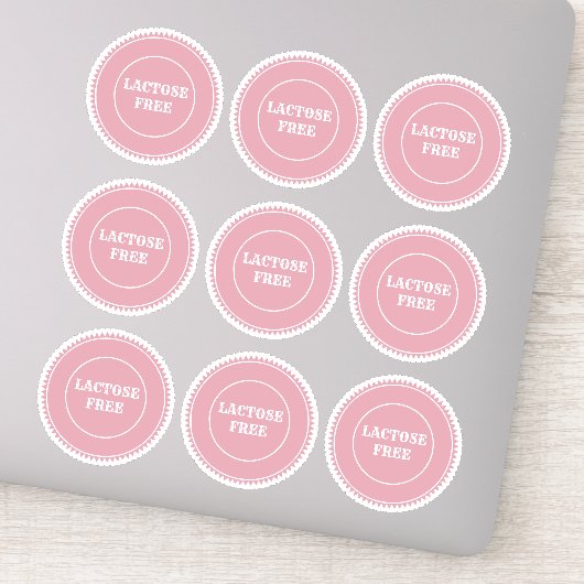 Sticker Lactose Sans Allergie Sûr Culinaire (Détail)