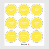 Sticker Lactose Sans Allergie Sûr Culinaire (Feuille)