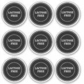 Sticker Lactose Sans Allergie Sûr Culinaire (Devant)