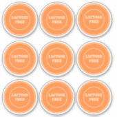 Sticker Lactose Sans Allergie Sûr Culinaire (Devant)