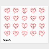 Sticker Lacy Red Flower Heart Monogram (Feuille)