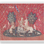 Sticker Lady and Unicorn Medieval Tapestry Sight (Recto)