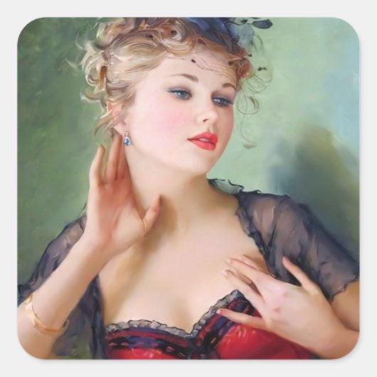 Sticker Lady attrayant (Devant)