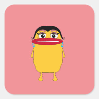 Sticker Lady aux lèvres