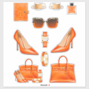 Sticker Lady Boss Décrit Stickers Orange Decal