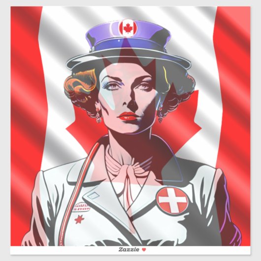Sticker Lady Canada (Feuille)