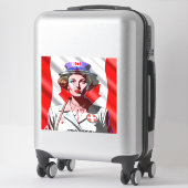 Sticker Lady Canada (Sur valise)