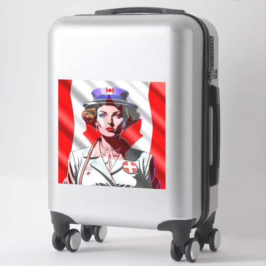 Sticker Lady Canada (Sur valise)