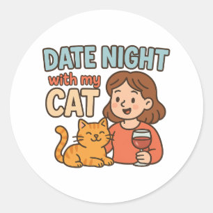 Sticker Lady Crazy Cat, Stickers Cat Funny
