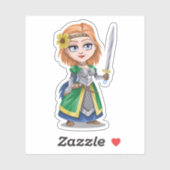 Sticker Lady Knight (Feuille)