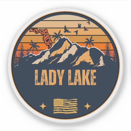 Sticker Lady Lake, Floride  (Devant)