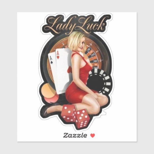 Sticker Lady Luck (Feuille)