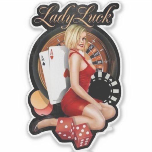 Sticker Lady Luck (Devant)