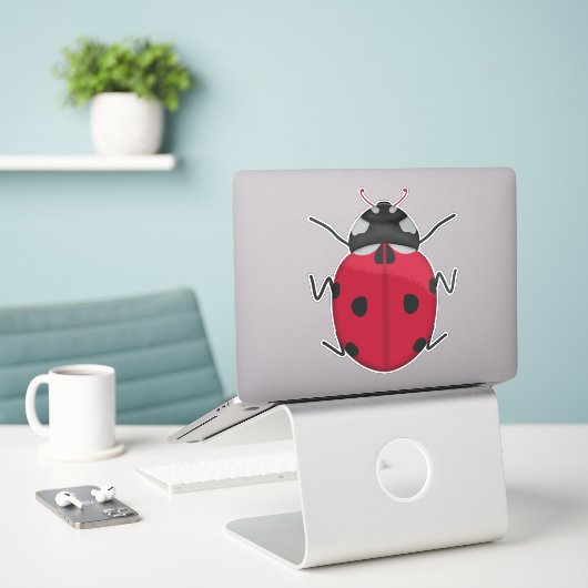 Sticker Ladybug (Ordinateur portable sur le bureau)