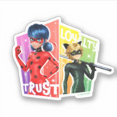 Sticker Ladybug & Cat Noir | Confiance et fidélité (Devant)