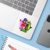 Sticker Ladybug & Cat Noir | Lucky & Charming (Ordinateur portable avec iPhone)