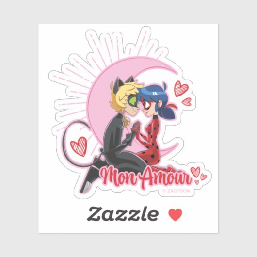 Sticker Ladybug & Cat Noir | Mon Amour (Feuille)