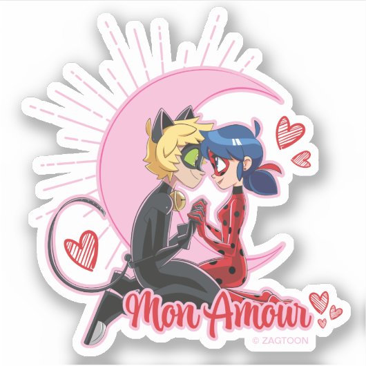 Sticker Ladybug & Cat Noir | Mon Amour (Devant)
